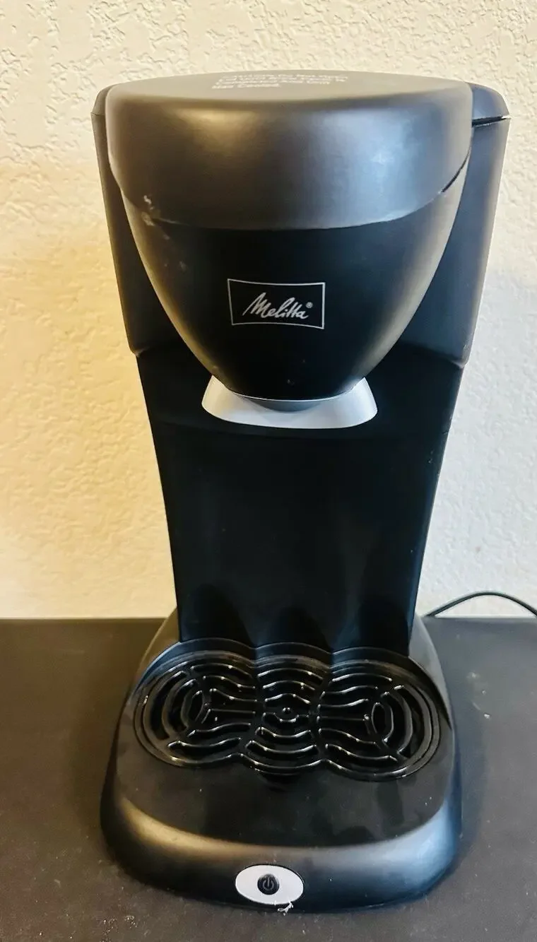 Melitta Pod Coffee Machine Black 2-Cup Plastic w/ Removable Drip Tray